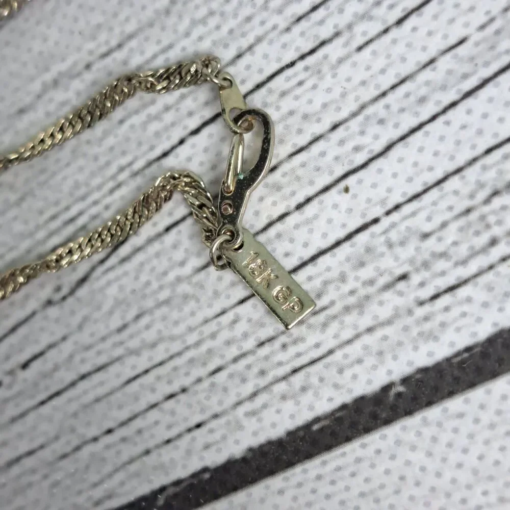 18k GP Gold Necklace Lot With Pendants